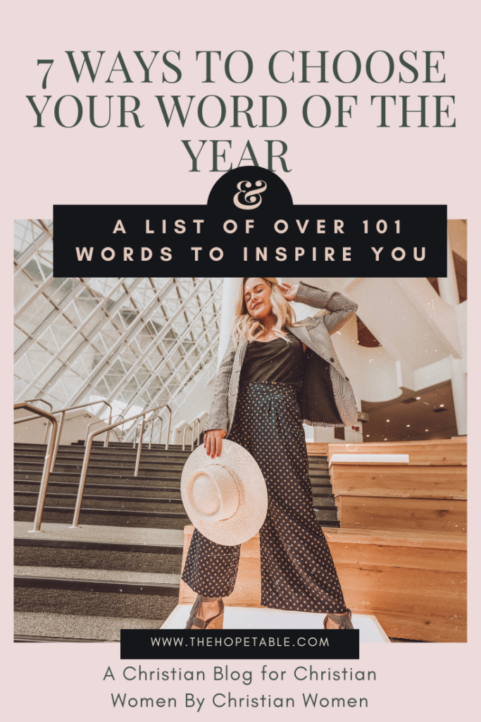 How to choose your word of the year by Shovorne Adams at The Hope Table. Ideas and a list for your word of the year 2020 