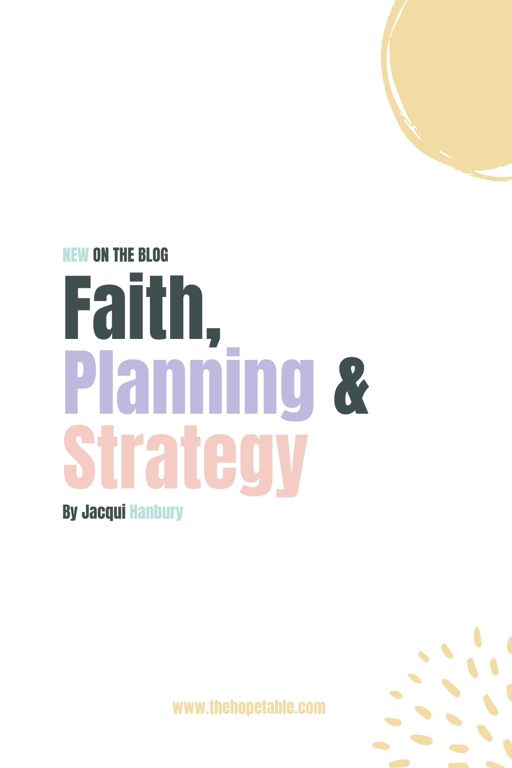 Faith, strategy and planning pinterest pin